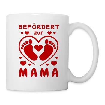 Befördert zur Mama für werdende Mütter und Mamas - Tasse - Weiß - Rechts