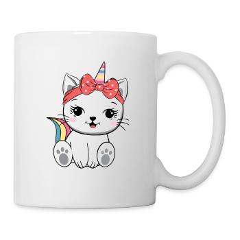 Niedliches Einhorn - Tasse - Weiß - Rechts