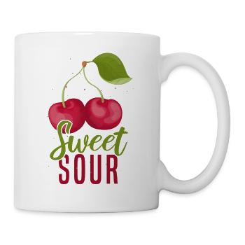 Sour cherries twin siblings design - Mug blanc - blanc - Droite