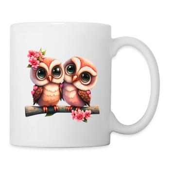 owl animal sweet wild bird zoo forest nature child - Mug - white - Right