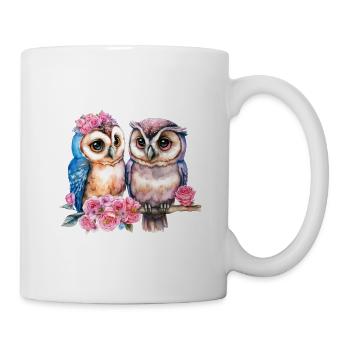 owl animal sweet wild bird zoo forest nature child - Mug - white - Right