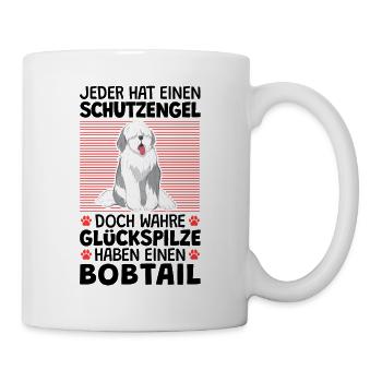 Bobtail ist mein Schutzengel Altenglischer Bobtail - Tasse - Weiß - Rechts