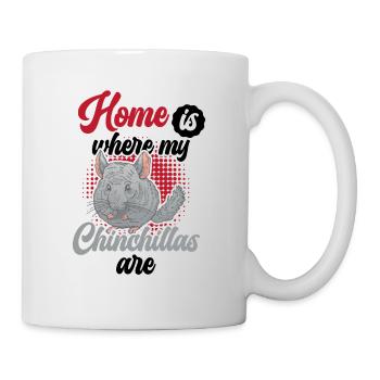 La maison est l’endroit où mon chinchilla est rongeur - Mug blanc - blanc - Droite