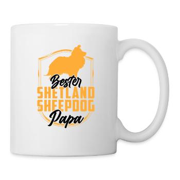 Shetland Sheepdog Papa britischer Sheepdog - Tasse - Weiß - Rechts