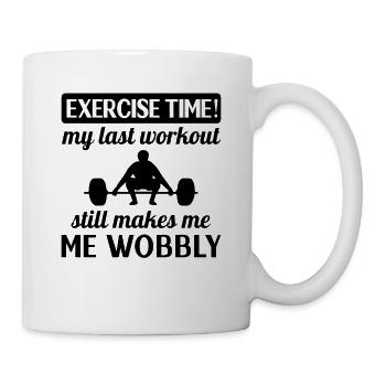 Sore muscles Workout Wobbly Gym Body Builder - Mug - white - Right