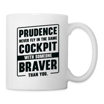 Prudence Wisdom Quotes Pilot Philosophy - Mug - white - Right