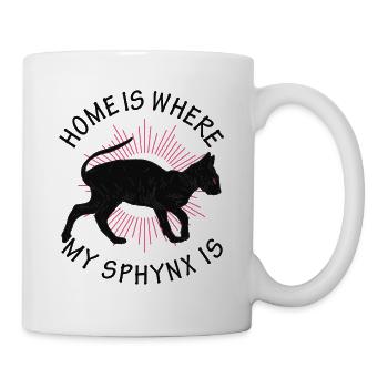 Zuhause Ist, Wo Mein Sphynx Kätzchen Ist - Tasse - Weiß - Rechts