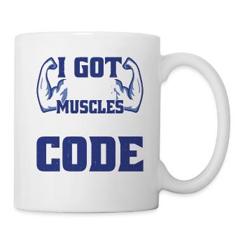 I Got These Muscles Writing Code 4 - Mug - white - Right