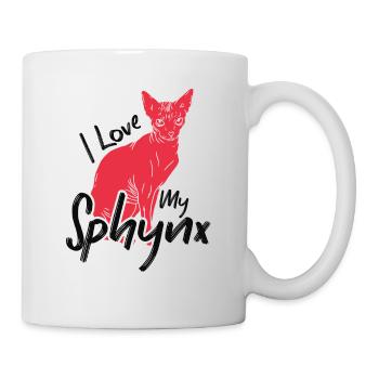 Ich Liebe Mein Sphynx Kätzchen Tierbesitzer - Tasse - Weiß - Rechts