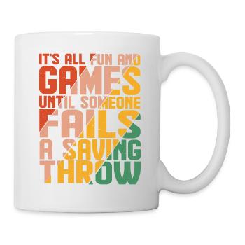 Tout est amusant jusqu’à ce que quelqu’un échoue un lancer salvateur 4 - Mug blanc - blanc - Droite