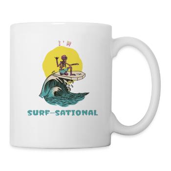 I'm Surf-Sational Funny Retro Surfer - Tasse - Weiß - Rechts