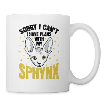 Ich Kann Keine Pläne Mit Sphynx Kitten Pet Owner - Tasse - Weiß - Rechts