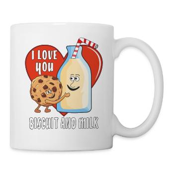 I LOVE YOU BISCUIT AND MILK - Tasse - Weiß - Rechts
