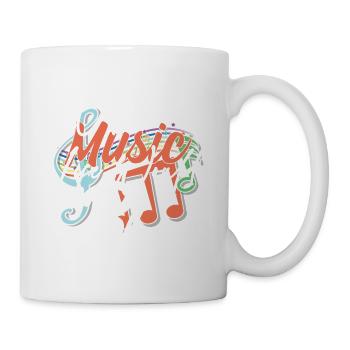Ohne Musik würde das Leben B Flat Zitat - Tasse - Weiß - Rechts