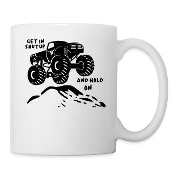 Monstertruck Auto Crush Ich Liebe Monster Truck - Tasse - Weiß - Rechts