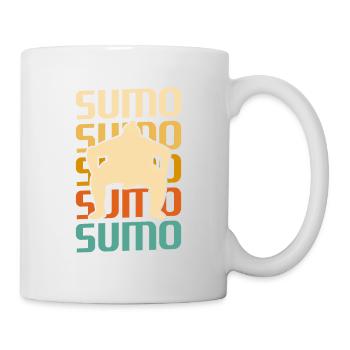 Retro Vintage Classic Sumo Wrestling Wrestler - Mug blanc - blanc - Droite