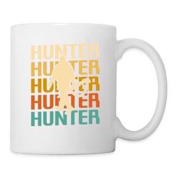 Retro Vintage Classic Hunter Jagd - Tasse - Weiß - Rechts