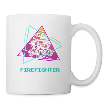 Retro Firefighter Firefighting - Mug - white - Right