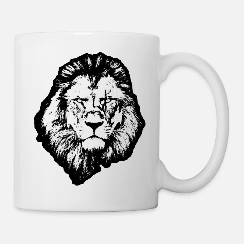 Lion noir - Mug blanc - blanc