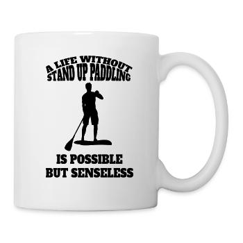 Stand Up Paddling Stehpaddler Stehpaddeln - Tasse - Weiß - Rechts