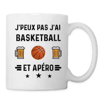 j'peux pas basketball apéro - Mug blanc - blanc - Droite