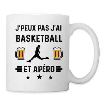j'peux pas basketball joueur apéro - Mug blanc - blanc - Droite