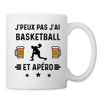 j'peux pas basketball sport apéro - Mug blanc - blanc - Droite