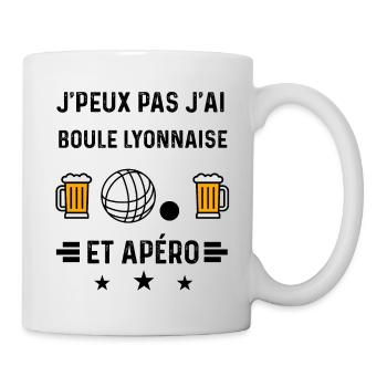 j'peux pas boule lyonnaise apéro - Mug blanc - blanc - Droite