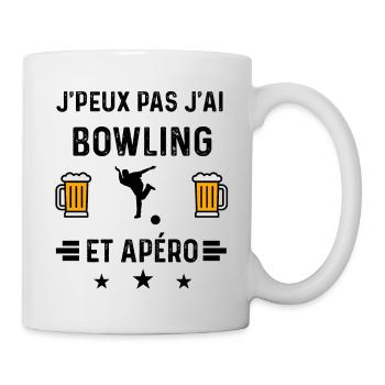 j'peux pas bowling boule apéro - Mug blanc - blanc - Droite