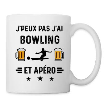 j'peux pas bowling apéro - Mug blanc - blanc - Droite