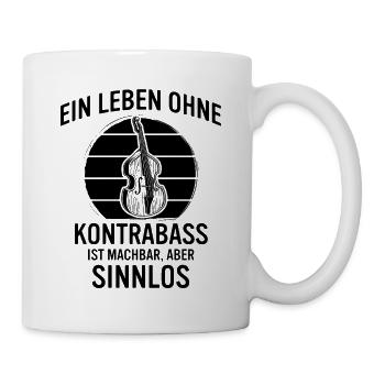Kontrabass Kontrabassspieler Kontrabassist - Tasse - Weiß - Rechts