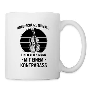 Kontrabass Kontrabassspieler Kontrabassist - Tasse - Weiß - Rechts