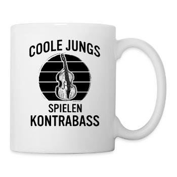 Kontrabass Kontrabassspieler Kontrabassist - Tasse - Weiß - Rechts