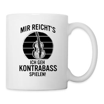 Kontrabass Kontrabassspieler Kontrabassist - Tasse - Weiß - Rechts