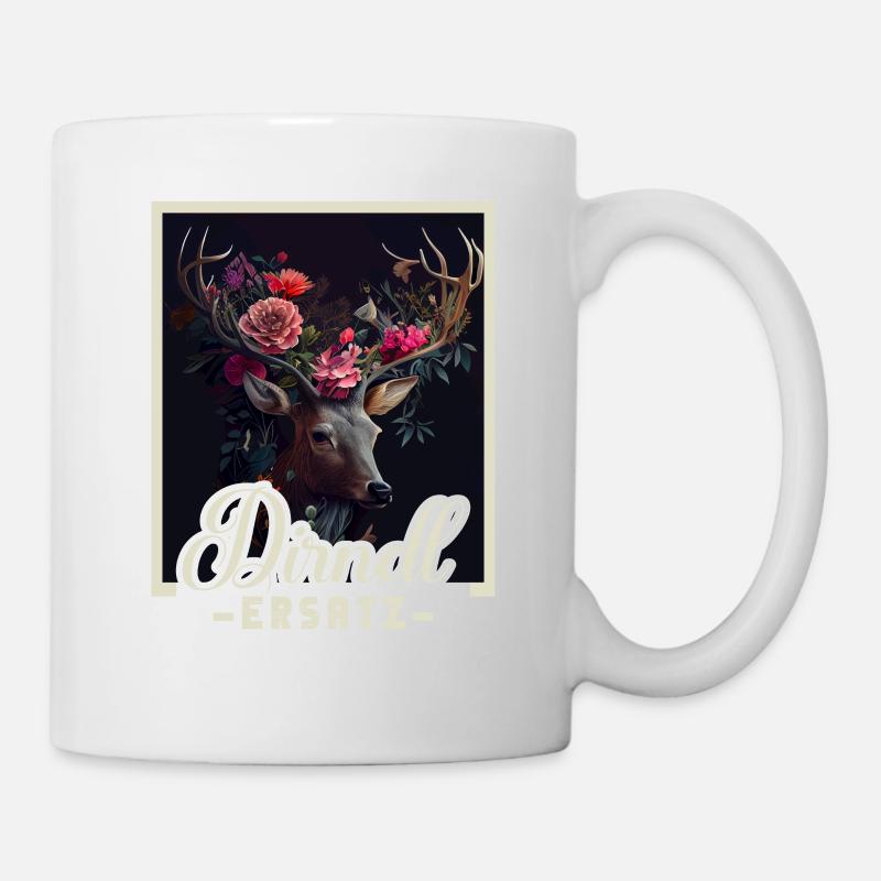 Dirndl Ersatz Dirndl Trachten Kostüm Dirndl Ersatz - Tasse - Weiß