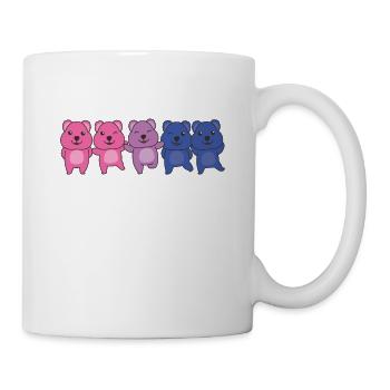Bi Flag Pride LGBTQ Quokka - Mug blanc - blanc - Droite