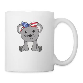 4 juillet American Mouse for Kids USA Mouse - Mug blanc - blanc - Droite