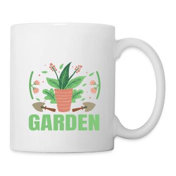 Pflanzen Gartenarbeit Gärtner Landschaftsarchitekt - Tasse - Weiß - Rechts