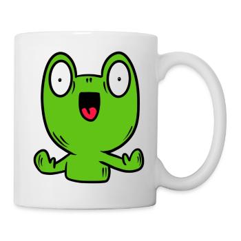 Drôle de grenouille, crapaud - Mug blanc - blanc - Droite