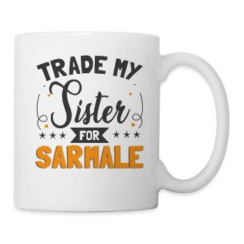 Tausche meine Schwester gegen Sarmale - Tasse - Weiß - Rechts
