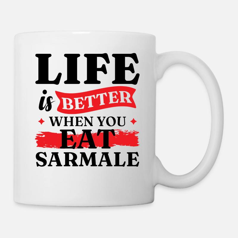 Drôle de cuisine roumaine Sarmale - Mug blanc - blanc