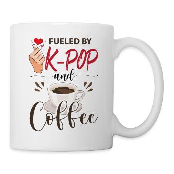 Angetrieben von K-Pop und Kaffee - Tasse - Weiß - Rechts