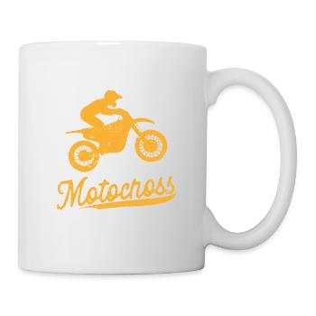 Motocross Schule ist wichtig Funny Vintage Dirt - Tasse - Weiß - Rechts