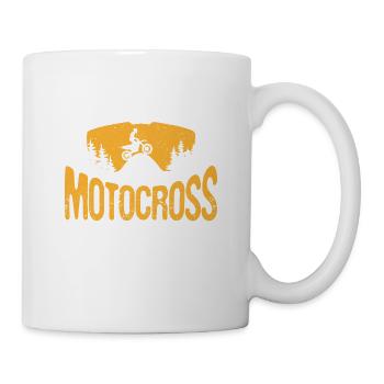 L’école est importante, mais le motocross reste - Mug blanc - blanc - Droite