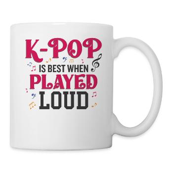 La K-pop est meilleure lorsqu’elle est jouée fort - Mug blanc - blanc - Droite