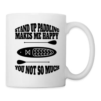 Stand Up Paddling Stehpaddler Stehpaddeln - Tasse - Weiß - Rechts