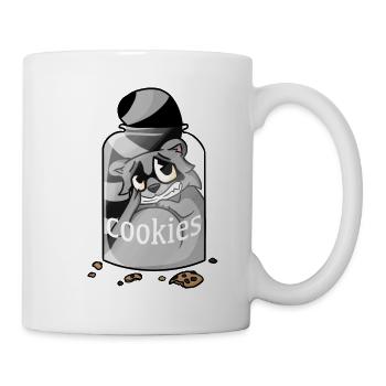 Raccoon, Sketchlu, Shirt, Cute, Animals, Kids - Mug - white - Right