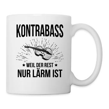 Kontrabass Kontrabassspieler Kontrabassist - Tasse - Weiß - Rechts