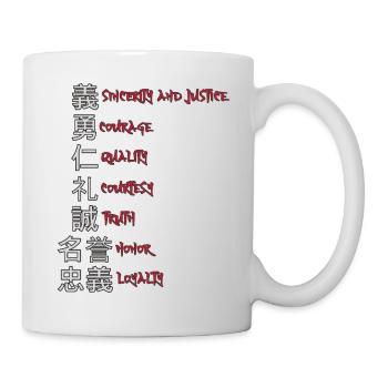 Japan - 7 virtues of samurai Japanese streetwear - Mug - white - Right