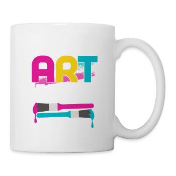 Listen To The Art Or You Will Be Brushed Off Artis - Mug - white - Right